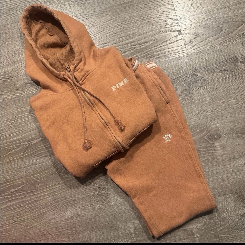 Ivy Fleece Campus Sweatsuit - Toffee